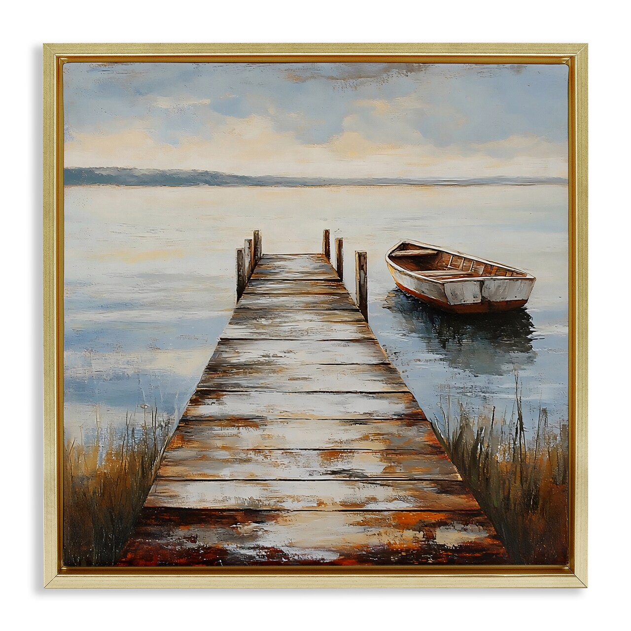 Stupell Industries Shimmering Lake Seascape Floating Frame, design by LSR Creative Studio